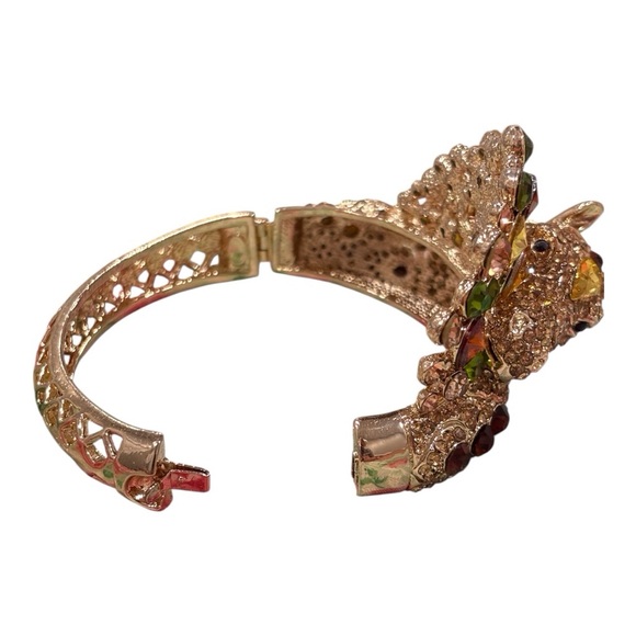 Unique Vintage Rhinestone Western Glam Horse Statement Bracelet ✨ - Picture 5 of 7
